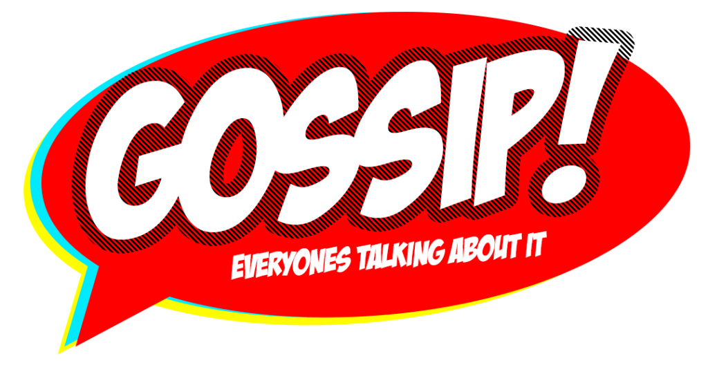 Speech bubble with gossip: everyone's talking about it