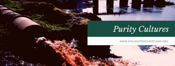 Polluted water flowing into clear river