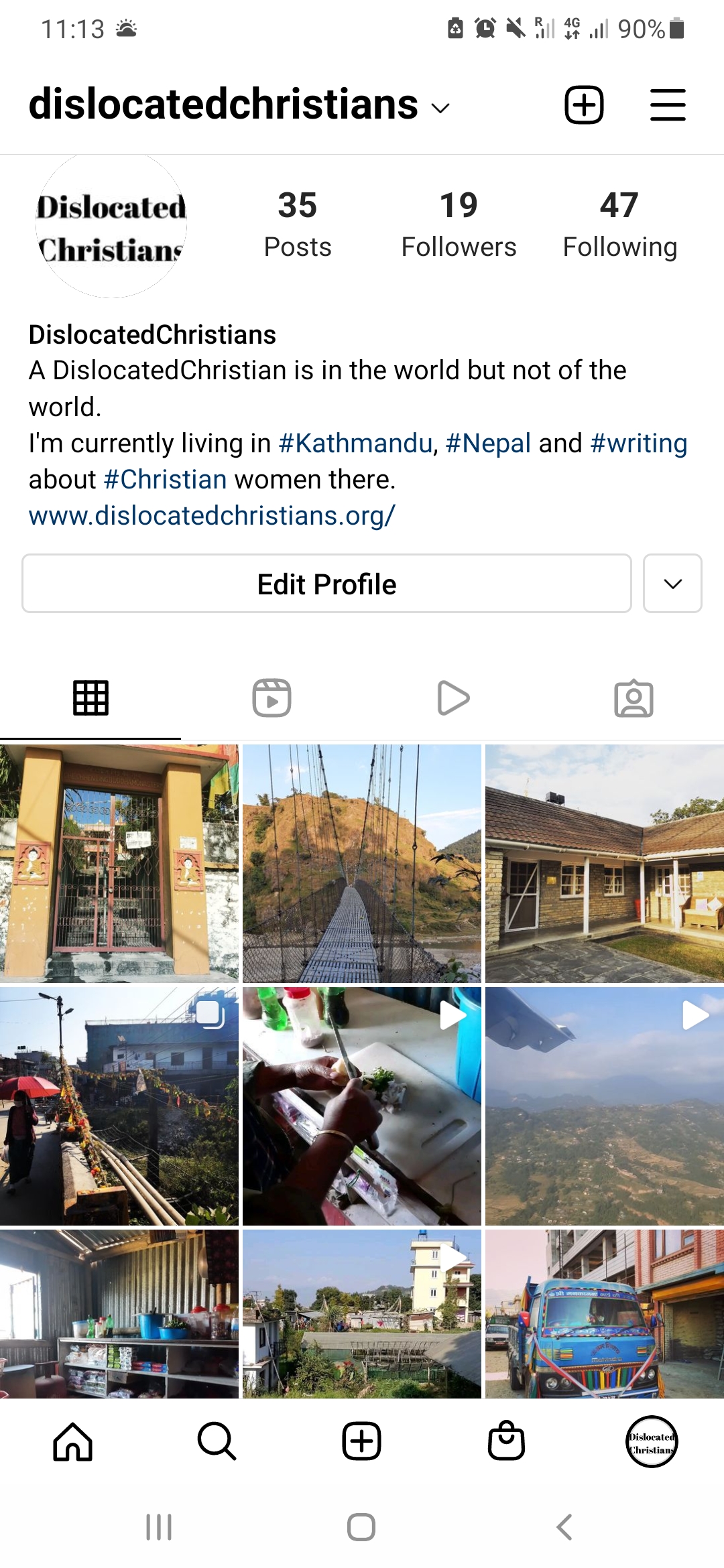 Instagram profile dislocated christians