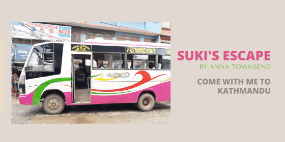 Bus parked in Kathmandu