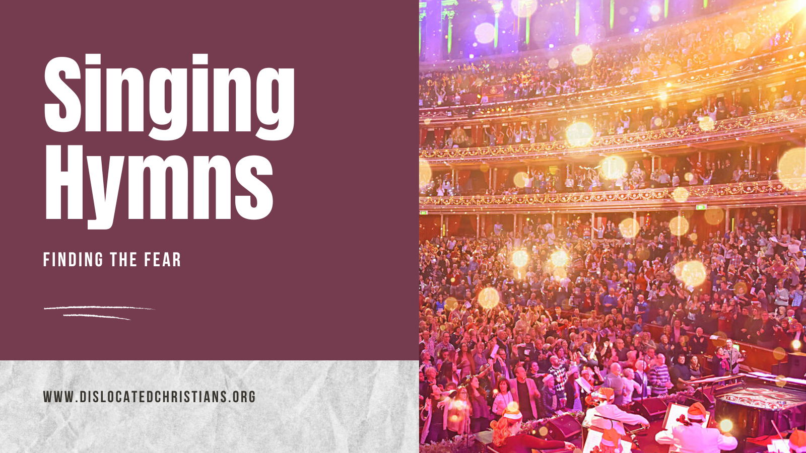 Worshippers at the Royal Albert Hall sing hymns