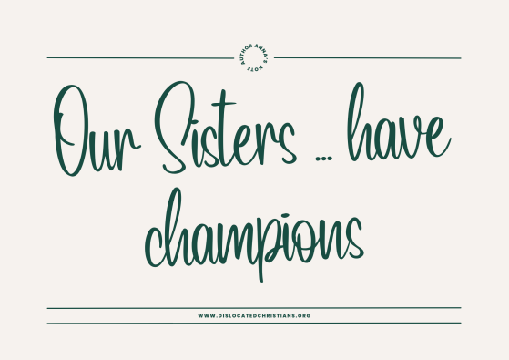 Our Sisters Have Champions, intro to author newsletter
