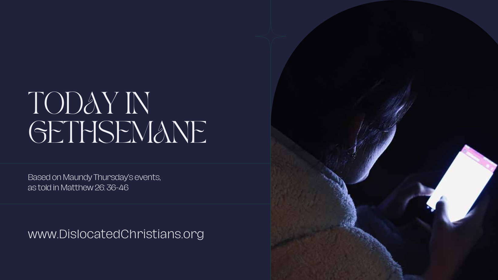 Man's face lit up with light from mobile phone